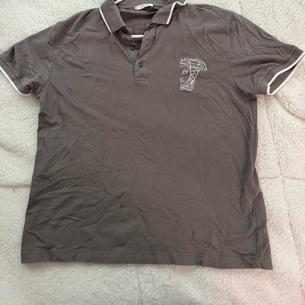 Versace collection collared tee